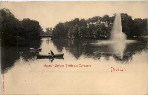 Dresden, Kgl. Grosser Garten, Partie am Carolasee -537168