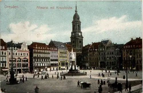 Dresden, Altmarkt mit Kreuzkirche -537254