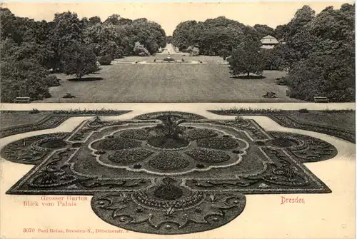 Dresden, Kgl. Grosser Garten , Blick vom Palais -537188