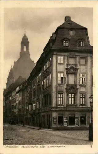 Dresden, Zeughausplatz, Blick i.d.Rampischestrasse -537322