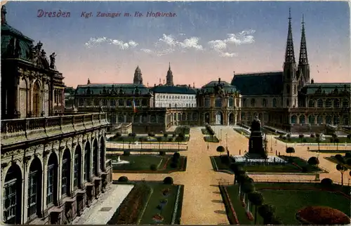 Dresden, Kgl. Zwinger m. Ev. Hofkirche -537380