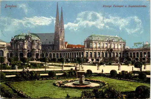 Dresden, Zwinger u. Sophienkirche -537574