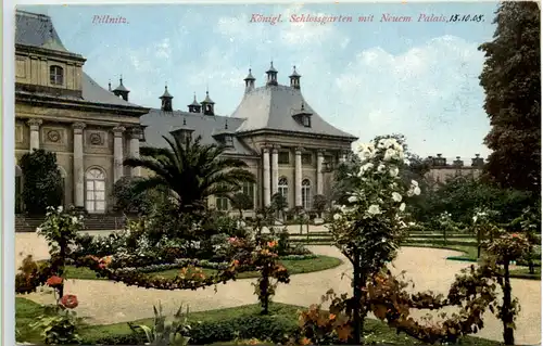 Dresden, -Pillnitz, Kgl. Schlossgarten mit neuem Palais -537744