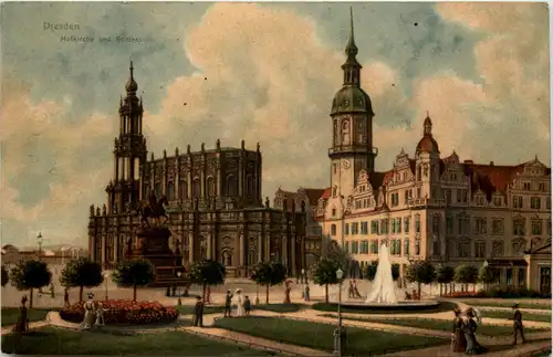 Dresden, Hofkirche und Schloss -537532