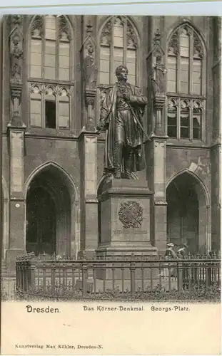 Dresden, das Körner-Denkmal, Georgs-Platz -537784