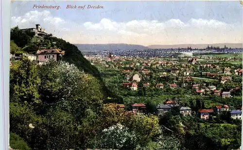 Friedensburg, Blick auf Dresden -537702