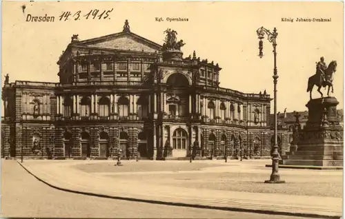 Dresden, Kgl. Opernhaus u. König Johann-Denkmal -537550