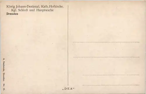 Dresden, König Johann Denkmal, Kath. Hofkirche, Schloss und Hauptwache -537878