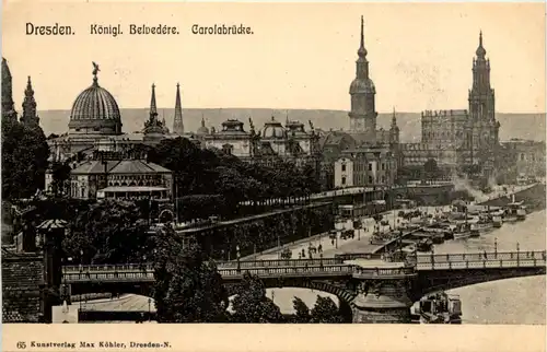 Dresden, Kgl. Belvedere, Carolabrücke -538104