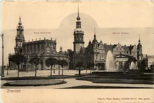 Dresden, Kgl. Schloss und Hofkirche -537872