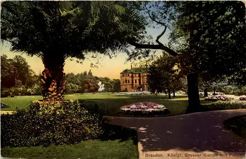 Dresden, Kgl. Grosser Garten, mit Palais -538014