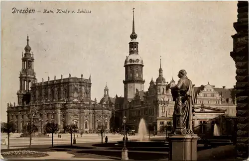 Dresden, Kath. Kirche und Schloss -537810