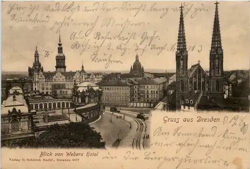 Dresden, Blick von Webers Hotel, -537926