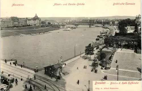 Dresden, Blick von der Kath. Hofkirche -538058