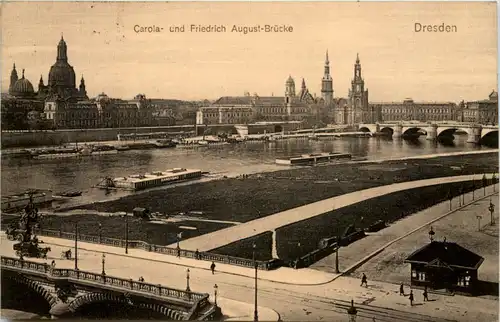Dresden, Carola- und Friedrich August-Brücke -537930