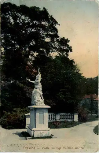 Dresden, Kgl. Grosser Garten, Partie -537980