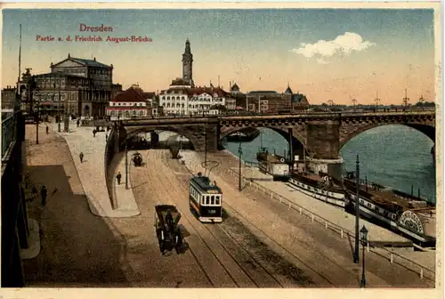 Dresden, Partie a.d. Friedirch August-Brücke -538066