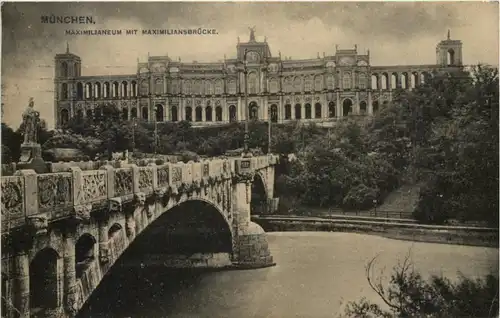 München, Maximilaneum mit Maximilianbrücke -538302