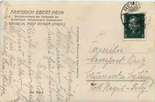 Tännich - Post Remda - Friedrich Ebert Heim -538334