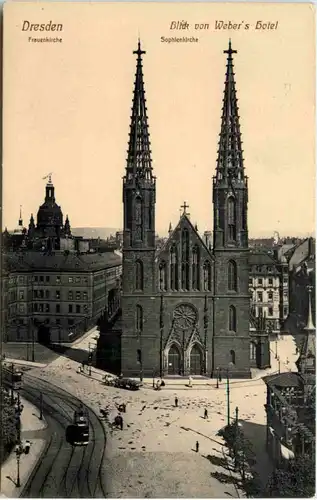 Dresden, Blick von Webers Hotel -538418