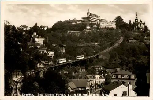 Dresden, Oberloschwitz, Drahtseilbahn, Luisenhof, Weisser Hirsch -538634