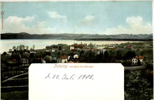 Gruss aus Tutzing, mit Blick ins Gebirge -538864