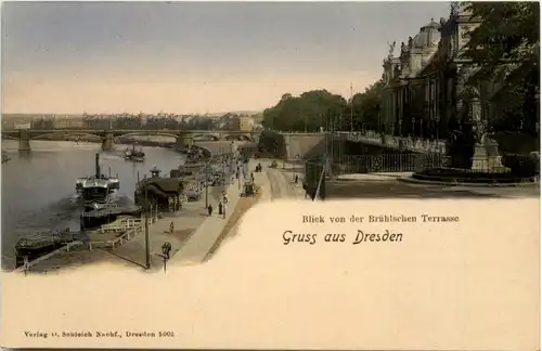 Dresden, Blick von der Brühlschen Terrasse -538794