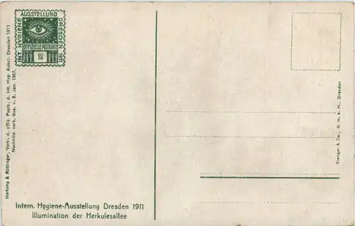 Dresden, Intern. Hygiene-Ausstellung 1911, Illumination der Herkulesalle -538700