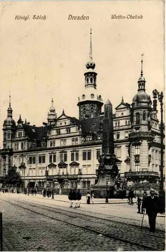 Dresden, Kgl. Schloss, Wettin-Obelisk -538760