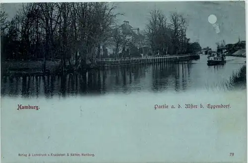 Hamburg, Partie a.d. Alster b. Eppendorf -538840