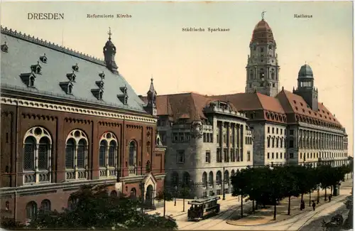 Dresden, Kirche, Sparkasse,Rathaus -539120