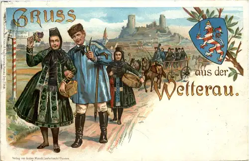 Gruss aus der Wetterau - Litho -656182