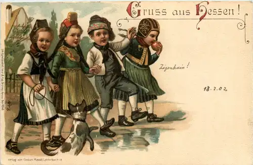 Gruss aus Hessen - Litho -656214