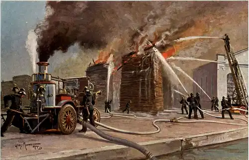 Feuerwehr - Künstler AK Willly Moralt -656470