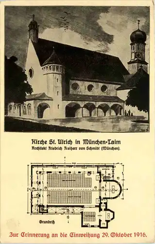 München-Taim - Kirche St. Ulrich - Einweihung 1916 -656626