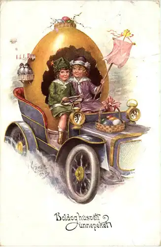 Ostern - Kind mit Auto -656368