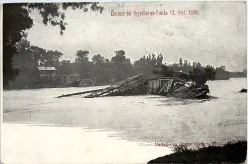 München - Einsturz der Bogenhauser Brücke 1899 -656630