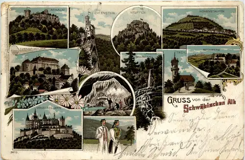 Gruss von der Schwäbischen Alb- Litho -656524