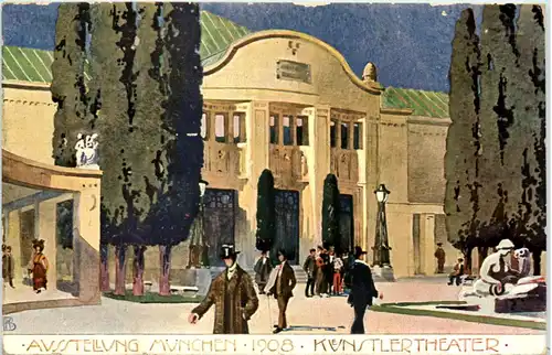 München - Ausstellung 1908 - Kunsttheater -656624