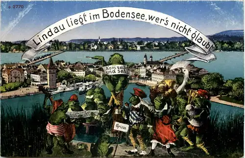 Lindau liegt im Bodensee - Frösche -656962