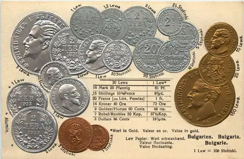 Geld auf Ansichtskarte - Bulgarien -657252