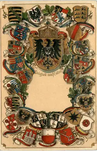 Deutschland - Einigkeit macht frei - Prägekarte Litho -657538