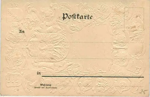 Deutschland - Einigkeit macht frei - Prägekarte Litho -657538