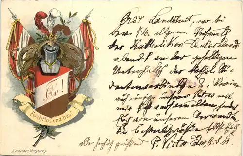 Würzburg - Studentika - Litho -657190