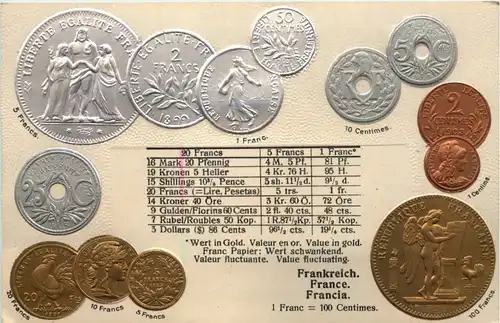 Geld auf Ansichtskarte - France -657260