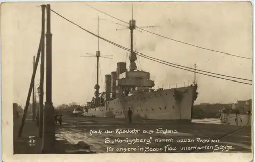 Rückkehr aus England SMS Königsberg für internierte Schiffe -657710
