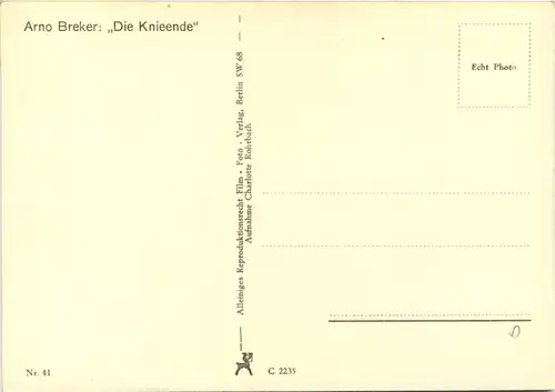 Künstler Arno Breker - Die Knieende -657646