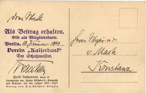 Kaiser Wilhelm II - Das Wohl meines Volkes - Verein Kaiserdank Berlin -657672