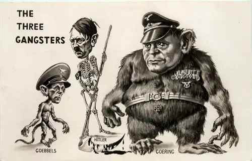 Anti Propaganda - The Thee Gangsters - Goebbels Hitler Goering -658194