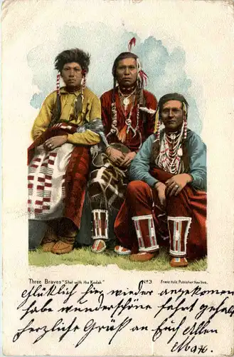 Indianer - Three Braves Shot with the Kodak -657920